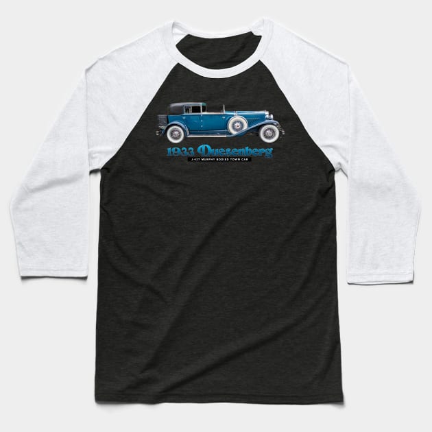 1933 Duesenberg J-427 Murphy Bodied Town Car Baseball T-Shirt by Gestalt Imagery